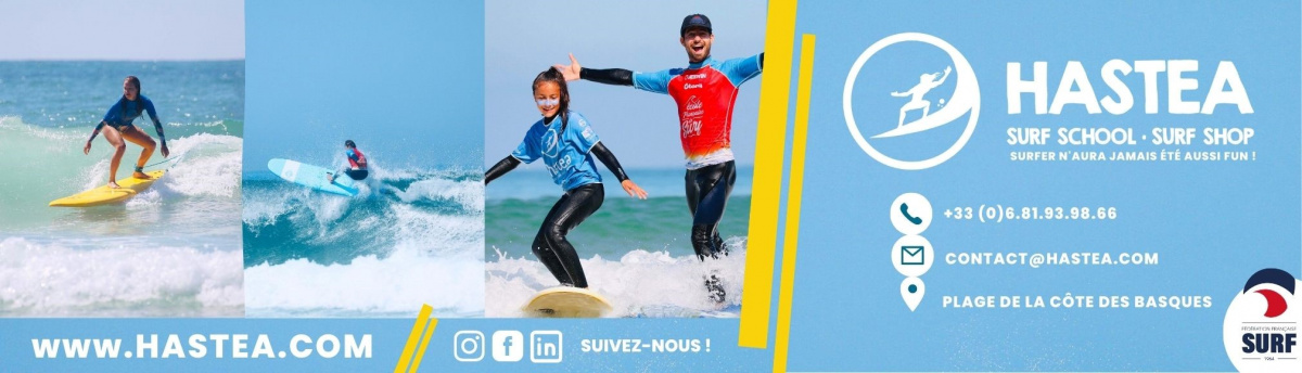 Hastea - Ecole de Surf Biarritz - Publicité